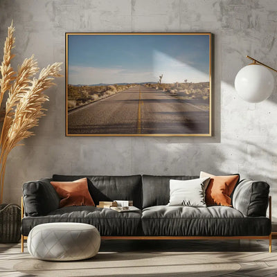 Joshua Tree Road - Stretched Canvas, Poster or Fine Art Print I Heart Wall Art