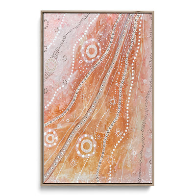 Land Sky -  Aboriginal Art Print by Holly Stowers - Canvas or Fine Art Print - Dot Painting I Heart Wall Art Australia