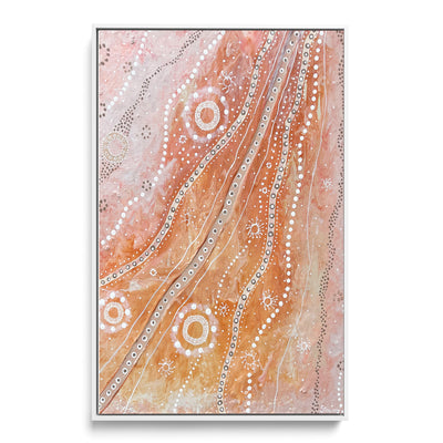 Land Sky -  Aboriginal Art Print by Holly Stowers - Canvas or Fine Art Print - Dot Painting I Heart Wall Art Australia