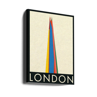 London the Shard - Stretched Canvas, Poster or Fine Art Print I Heart Wall Art