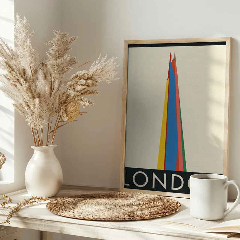 London the Shard - Stretched Canvas, Poster or Fine Art Print I Heart Wall Art