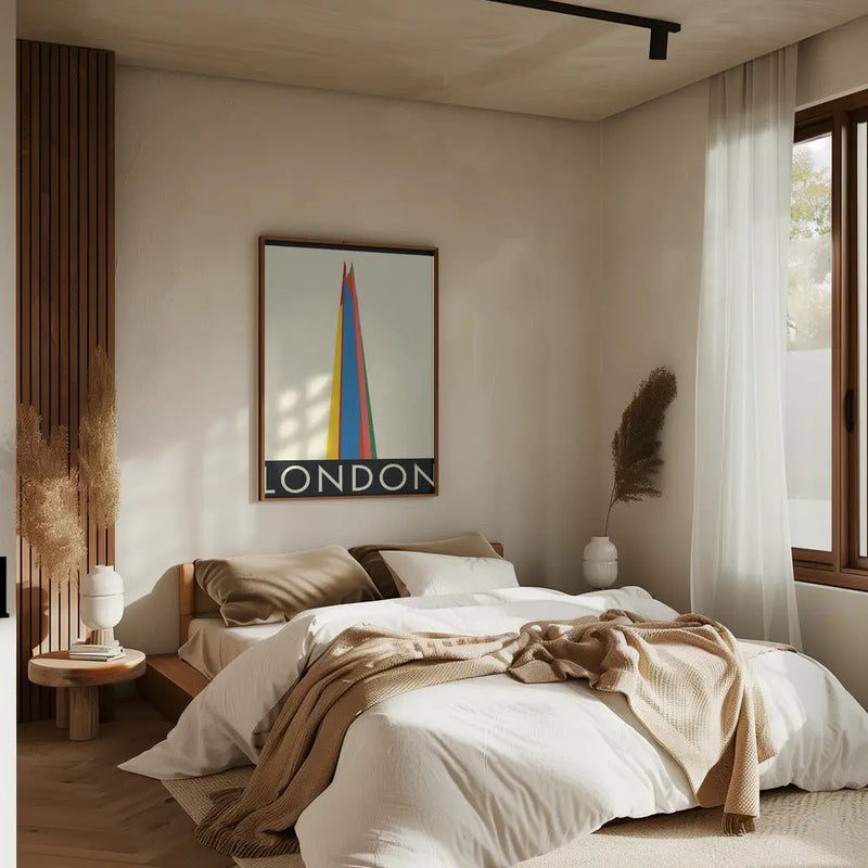 London the Shard - Stretched Canvas, Poster or Fine Art Print I Heart Wall Art