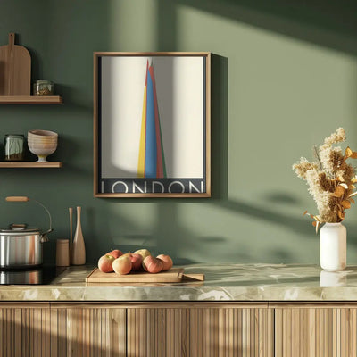 London the Shard - Stretched Canvas, Poster or Fine Art Print I Heart Wall Art