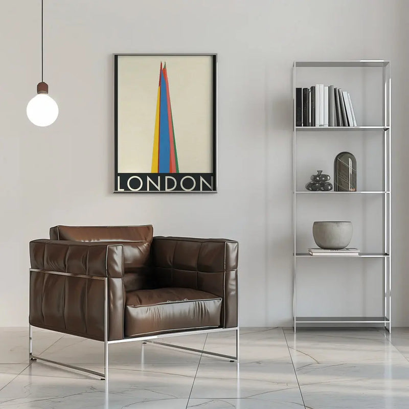 London the Shard - Stretched Canvas, Poster or Fine Art Print I Heart Wall Art