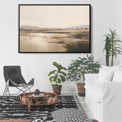 Marsh - Pastel Landscape Wall Art Print I Heart Wall Art Australia