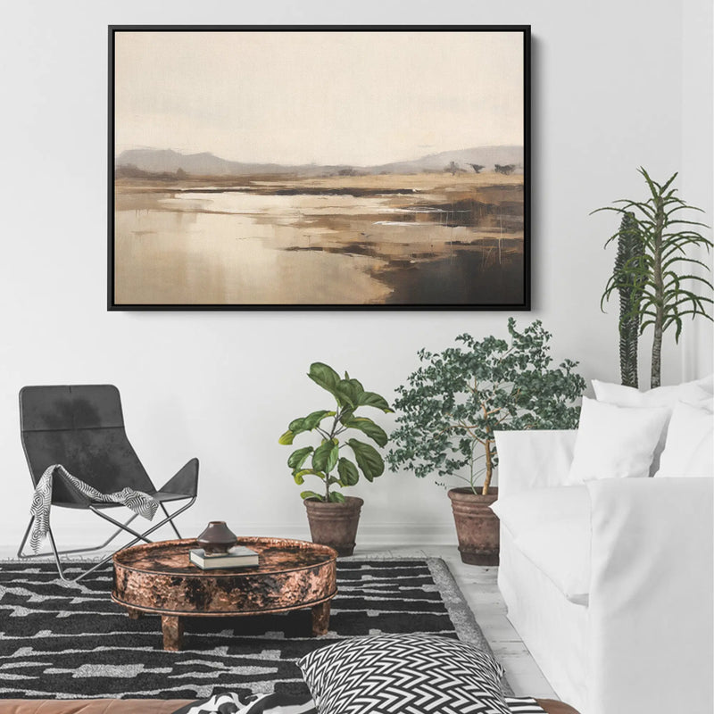 Marsh - Pastel Landscape Wall Art Print I Heart Wall Art Australia