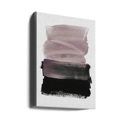 Mauve & Black - Stretched Canvas, Poster or Fine Art Print I Heart Wall Art