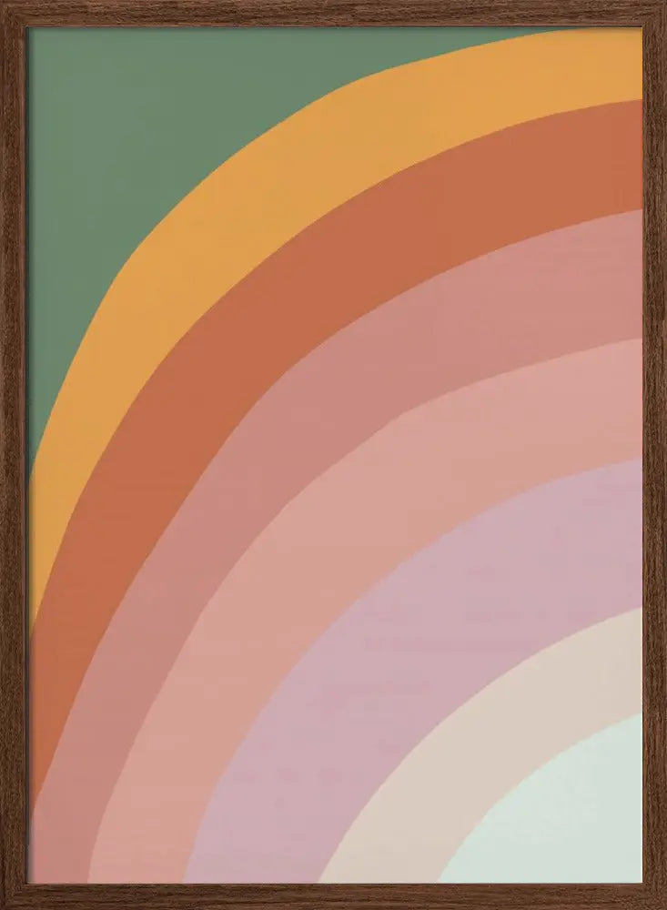 Mid century rainbow I Heart Wall Art