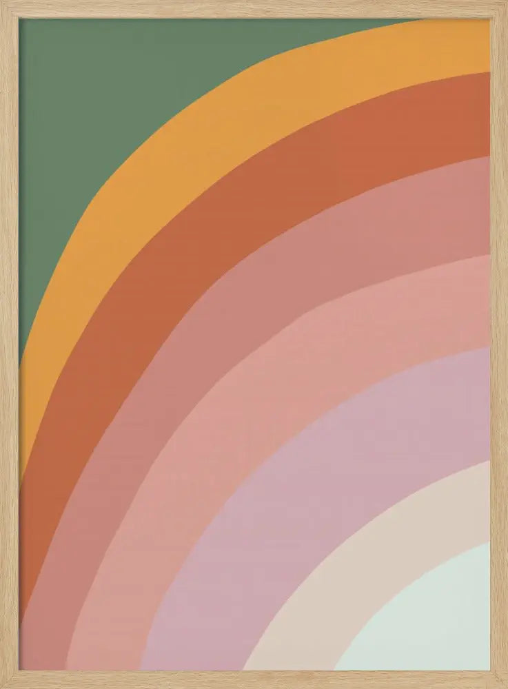 Mid century rainbow I Heart Wall Art