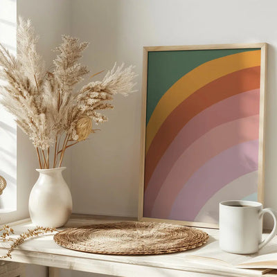 Mid century rainbow I Heart Wall Art