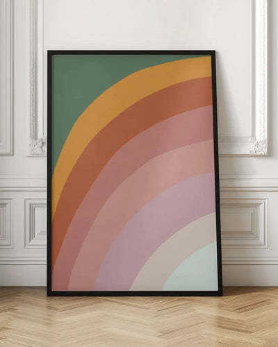 Mid century rainbow I Heart Wall Art