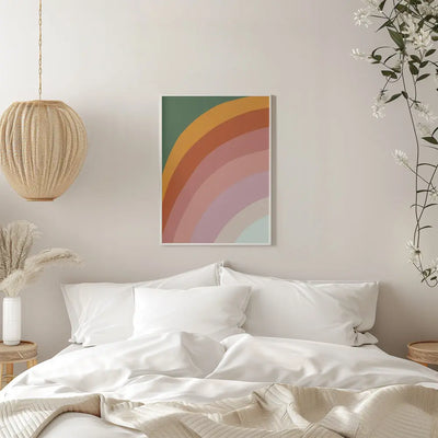 Mid century rainbow I Heart Wall Art