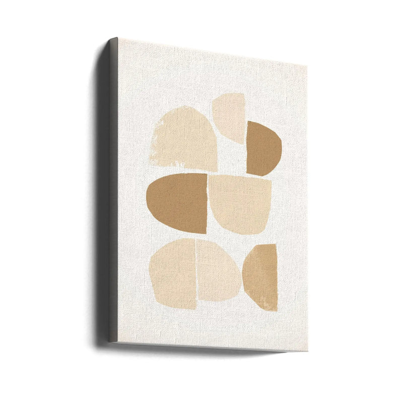 Minimalist Collage Neutral - Stretched Canvas, Poster or Fine Art Print I Heart Wall Art