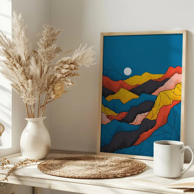 Mountain Fields - Stretched Canvas, Poster or Fine Art Print I Heart Wall Art