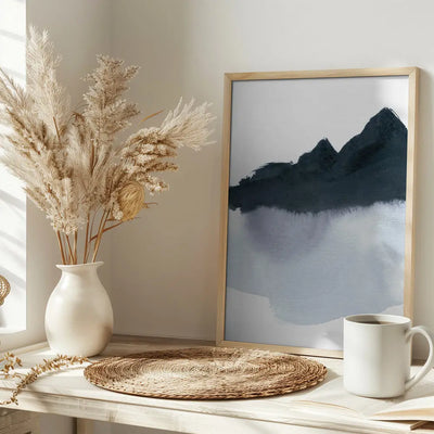 Mountain Scape Minimal - Stretched Canvas, Poster or Fine Art Print I Heart Wall Art