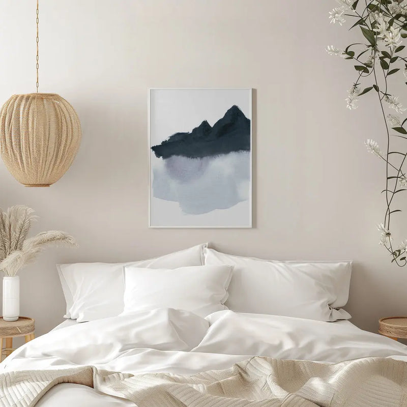 Mountain Scape Minimal - Stretched Canvas, Poster or Fine Art Print I Heart Wall Art