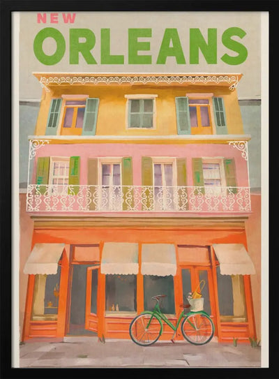 New Orleans Louisiana Vintage Travel Poster - Stretched Canvas, Poster or Fine Art Print I Heart Wall Art