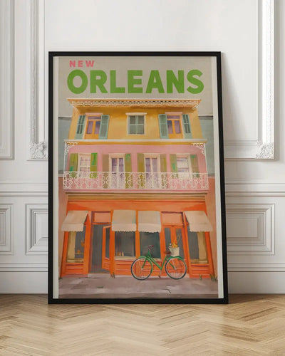 New Orleans Louisiana Vintage Travel Poster - Stretched Canvas, Poster or Fine Art Print I Heart Wall Art