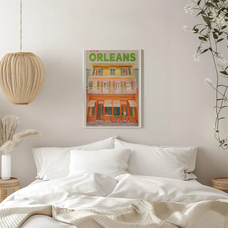 New Orleans Louisiana Vintage Travel Poster - Stretched Canvas, Poster or Fine Art Print I Heart Wall Art