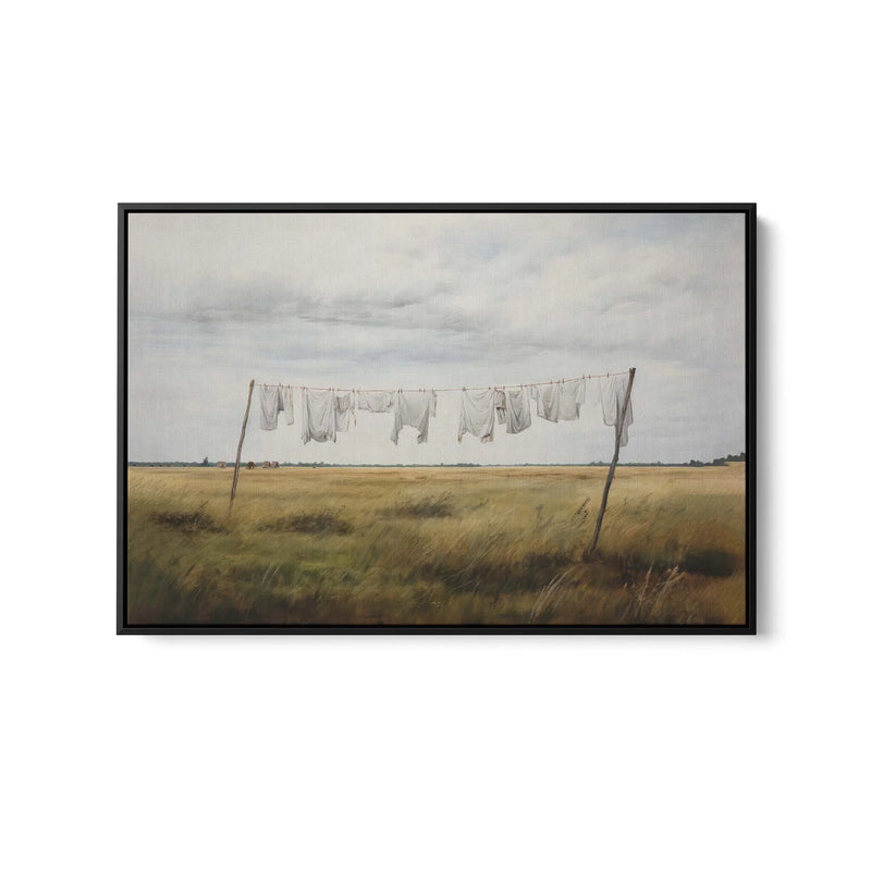 On The Line - Clothesline Laundry Wall Art Print I Heart Wall Art Australia