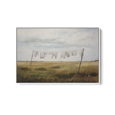 On The Line - Clothesline Laundry Wall Art Print I Heart Wall Art Australia