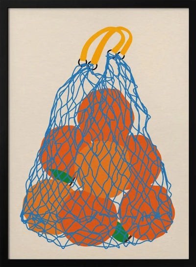 Oranges In a Net Bag Update 24 - Stretched Canvas, Poster or Fine Art Print I Heart Wall Art