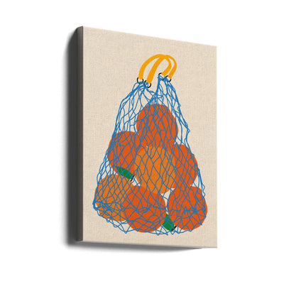 Oranges In a Net Bag Update 24 - Stretched Canvas, Poster or Fine Art Print I Heart Wall Art