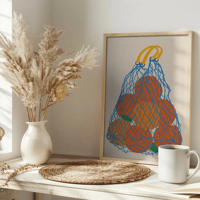 Oranges In a Net Bag Update 24 - Stretched Canvas, Poster or Fine Art Print I Heart Wall Art