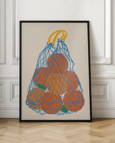 Oranges In a Net Bag Update 24 - Stretched Canvas, Poster or Fine Art Print I Heart Wall Art