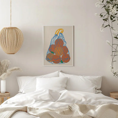 Oranges In a Net Bag Update 24 - Stretched Canvas, Poster or Fine Art Print I Heart Wall Art