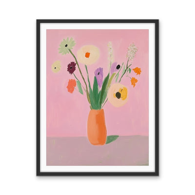 A Pastel Kinda Day - Pink Floral Bouquet Art Print I Heart Wall Art Australia