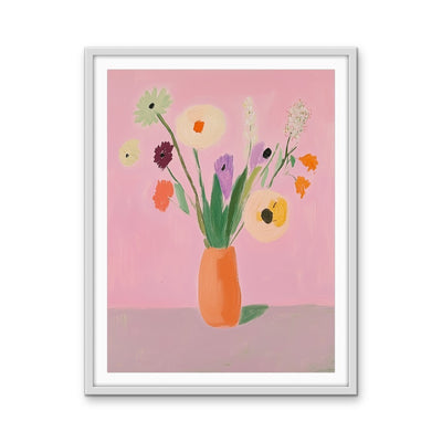 A Pastel Kinda Day - Pink Floral Bouquet Art Print I Heart Wall Art Australia