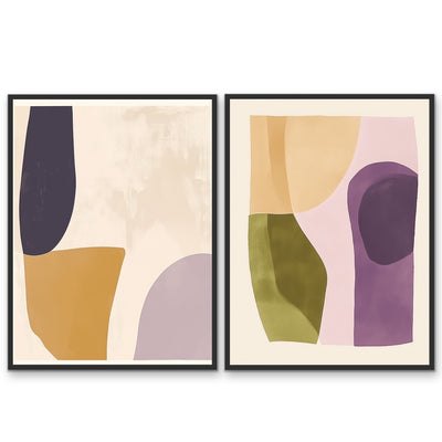 The Right Lines- Two Piece Geometric Art Print Set I Heart Wall Art Australia