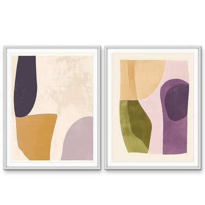 The Right Lines- Two Piece Geometric Art Print Set I Heart Wall Art Australia