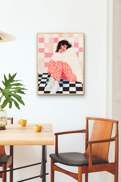 Disco Queen - Pink Art Print or Stretched Canvas Print I Heart Wall Art Australia