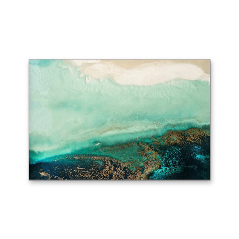 Jade Waters - Turquoise Coastal Artwork by Petra Meikle de Vlas I Heart Wall Art Australia