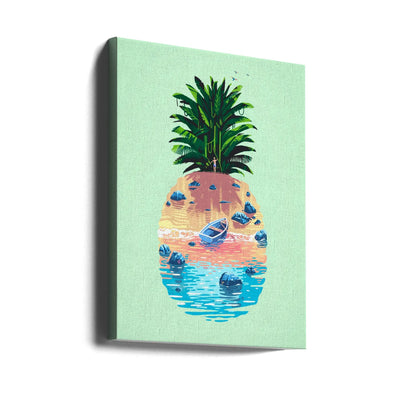 Pineapple Island - Stretched Canvas, Poster or Fine Art Print I Heart Wall Art