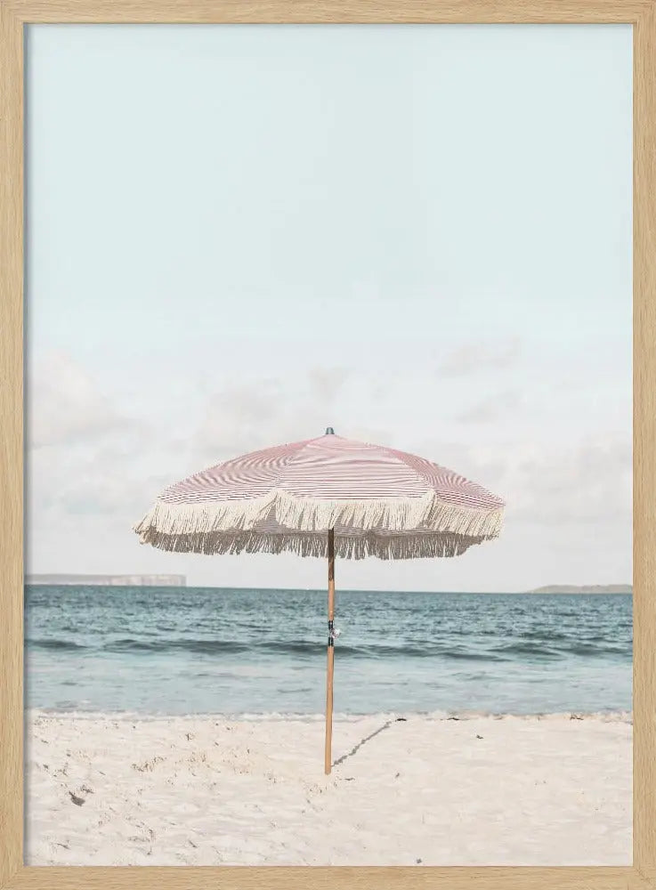 Pink Umbrella - Stretched Canvas, Poster or Fine Art Print I Heart Wall Art