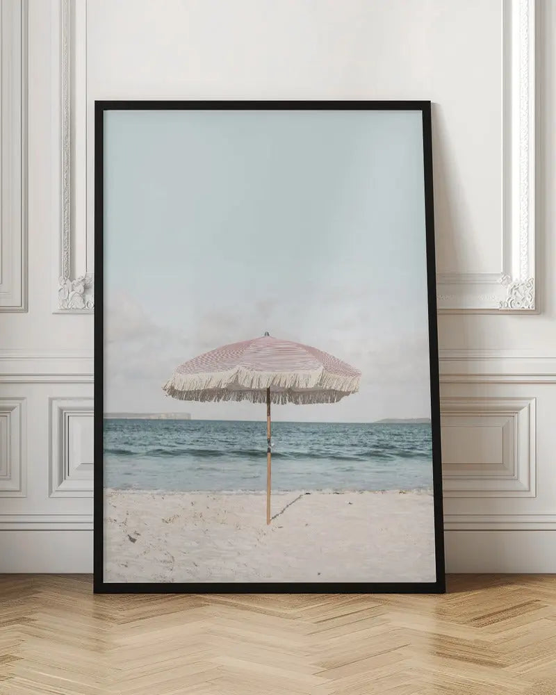 Pink Umbrella - Stretched Canvas, Poster or Fine Art Print I Heart Wall Art