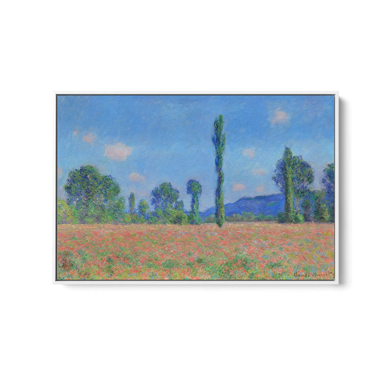 Poppy Field, Giverny (18901891) by Claude Monet - Stretched Canvas Print or Framed Fine Art Print - Artwork I Heart Wall Art Australia 