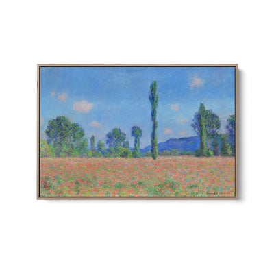 Poppy Field, Giverny (18901891) by Claude Monet - Stretched Canvas Print or Framed Fine Art Print - Artwork I Heart Wall Art Australia 