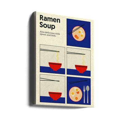 Poster Ramen Soup - Stretched Canvas, Poster or Fine Art Print I Heart Wall Art