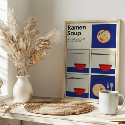 Poster Ramen Soup - Stretched Canvas, Poster or Fine Art Print I Heart Wall Art