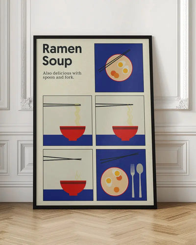 Poster Ramen Soup - Stretched Canvas, Poster or Fine Art Print I Heart Wall Art