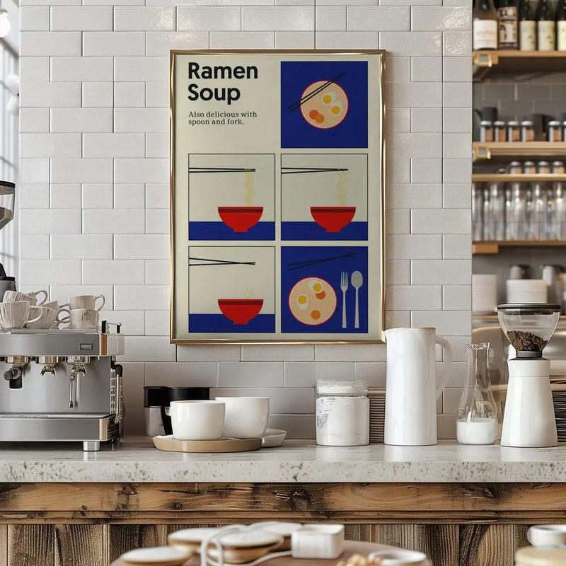 Poster Ramen Soup - Stretched Canvas, Poster or Fine Art Print I Heart Wall Art