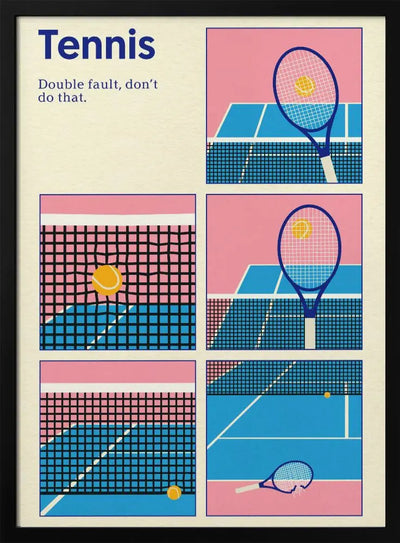 Poster Tennis Double Vault - Stretched Canvas, Poster or Fine Art Print I Heart Wall Art