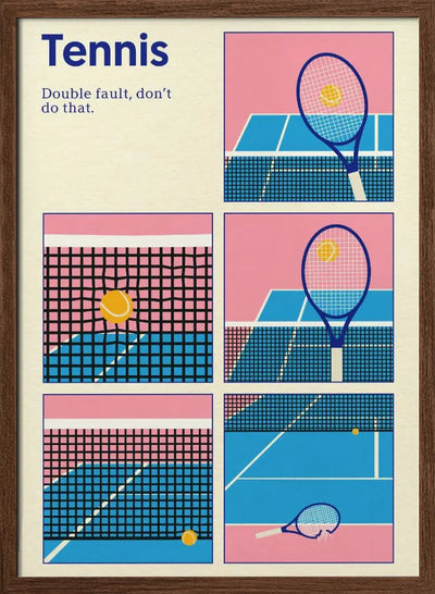 Poster Tennis Double Vault - Stretched Canvas, Poster or Fine Art Print I Heart Wall Art