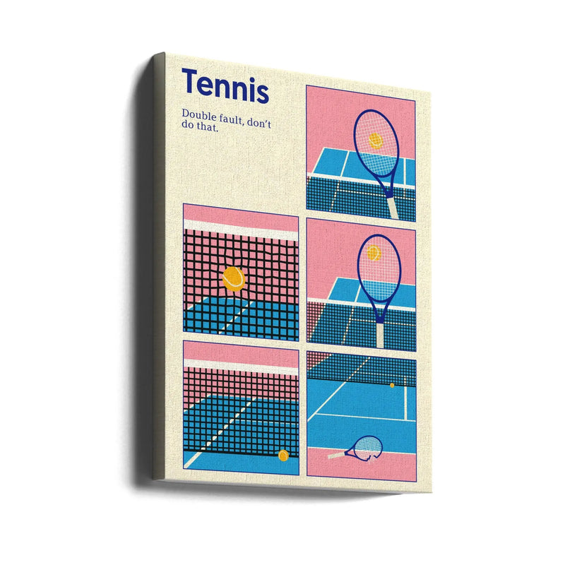 Poster Tennis Double Vault - Stretched Canvas, Poster or Fine Art Print I Heart Wall Art