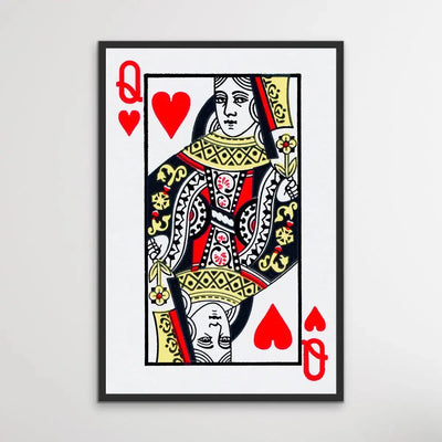 Queen Of Hearts - Playing Card Inspired Print I Heart Wall Art Australia 