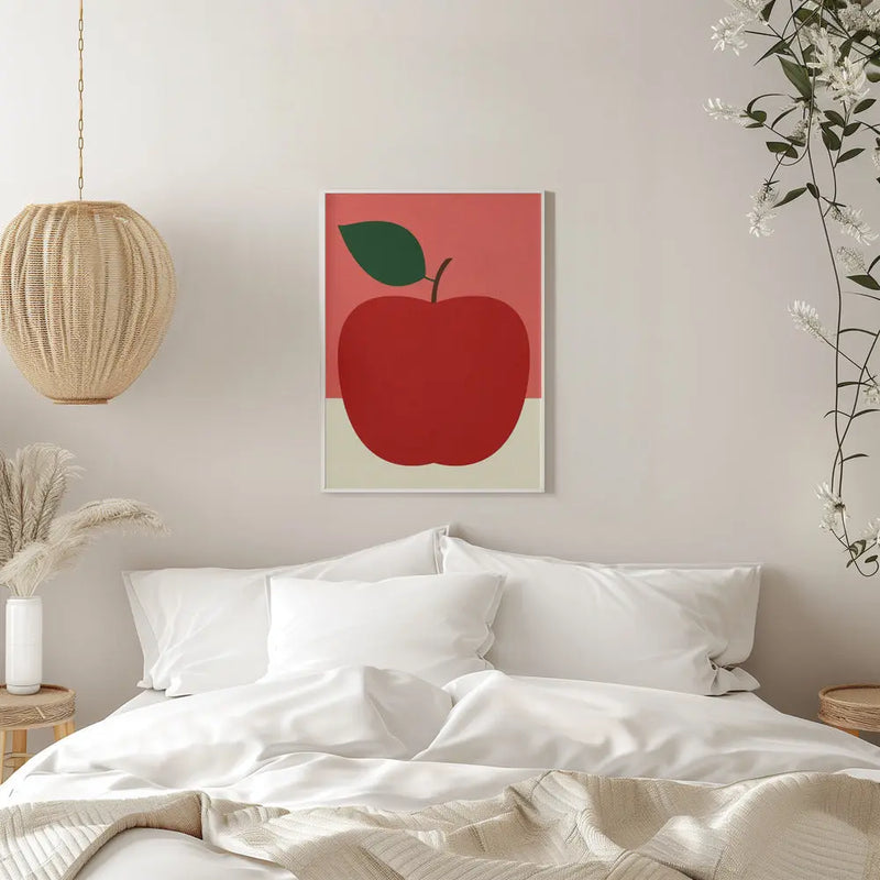 Red Apple - Stretched Canvas, Poster or Fine Art Print I Heart Wall Art